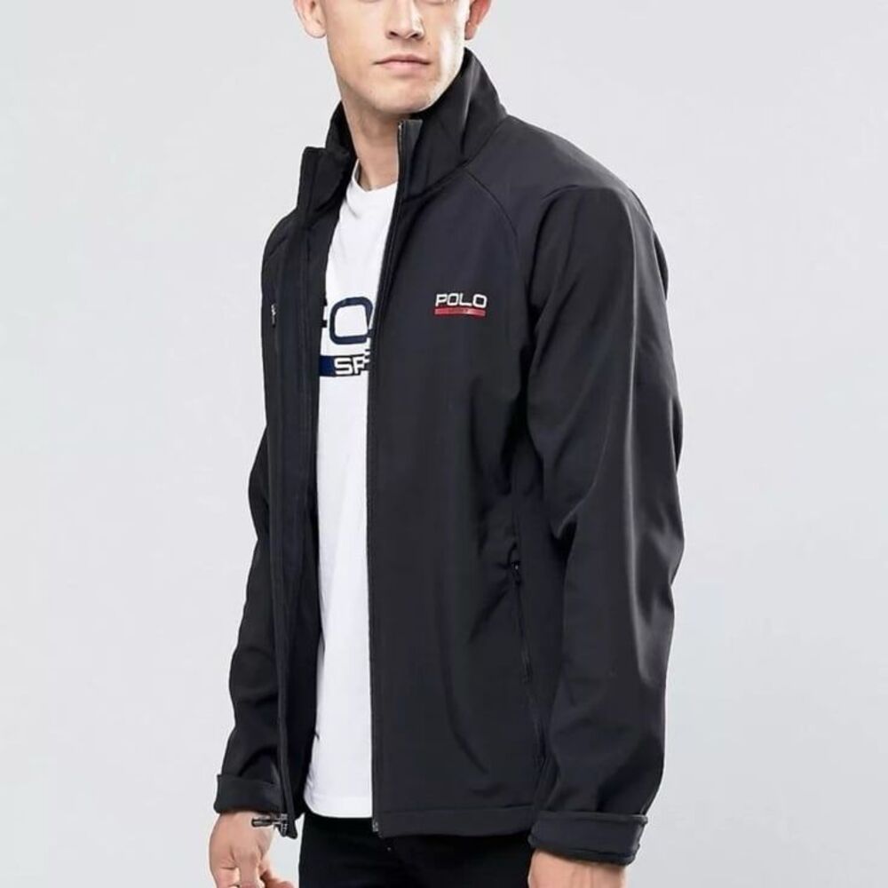 Polo Sport Ralph Lauren Full Zip Water Resistant Barklay Black Jacket